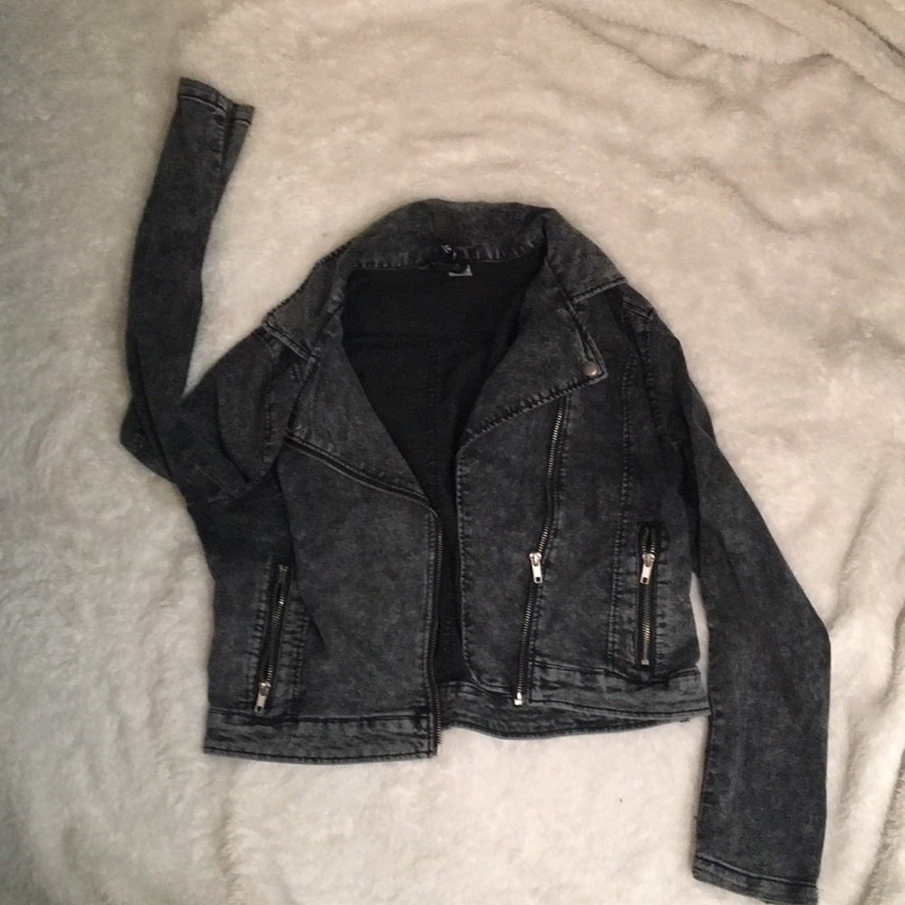 Black denim jacket